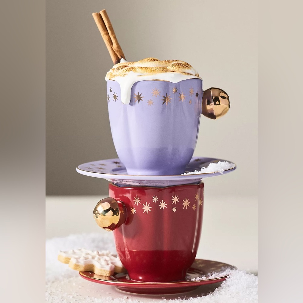 NWT Anthropologie New York City Ballet Espresso Cup & Saucer - Picture 2 of 3